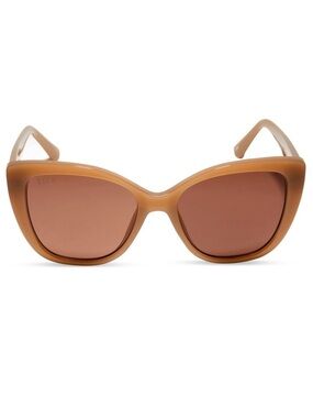 DIFF Rae Sunglasses Milky Light Brown Frame Brown Lens CatEye NWT